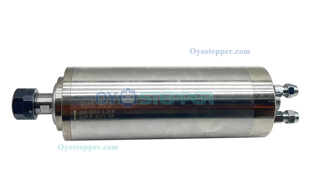2.2 KW ER20 80mm CNC Water Cooled Spindle Motor 24000RPM 8A 110V/220V/380V for CNC Machine